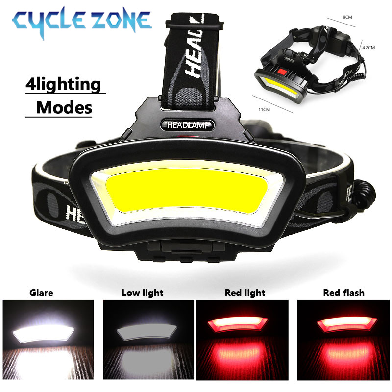 Outdoor Adventure Zone - COB LED 전조등 USB 충전식 빨간색