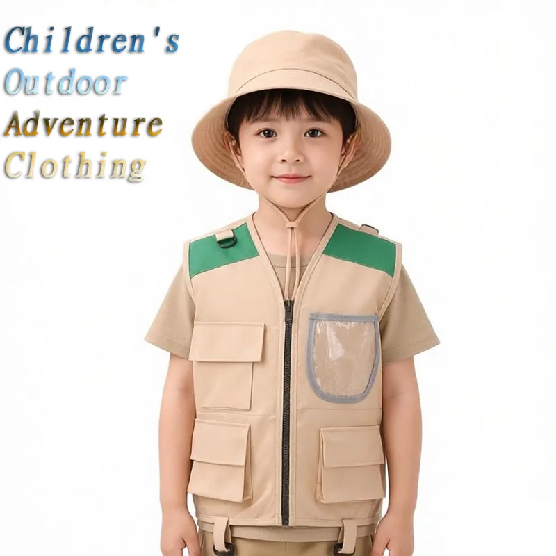 Outdoor Adventure Kit For Kids - 어린이 할로윈 의상, 탐험가 모자, 조끼,
