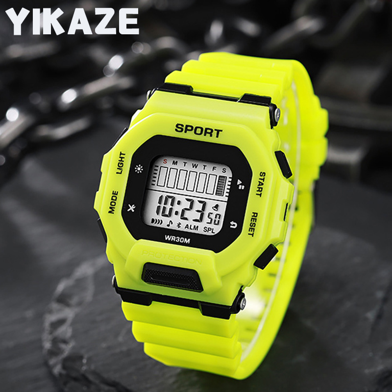 Outdoor Adventure Sports - YIKAZE 남자 스포츠 시계 방수 LED