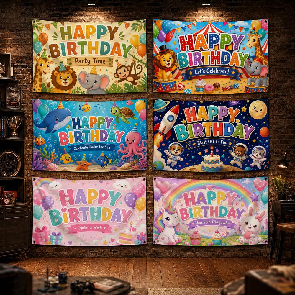 Outdoor Adventure Birthday Party - 어드벤처 생일 파티 깃발 침실용 깃발