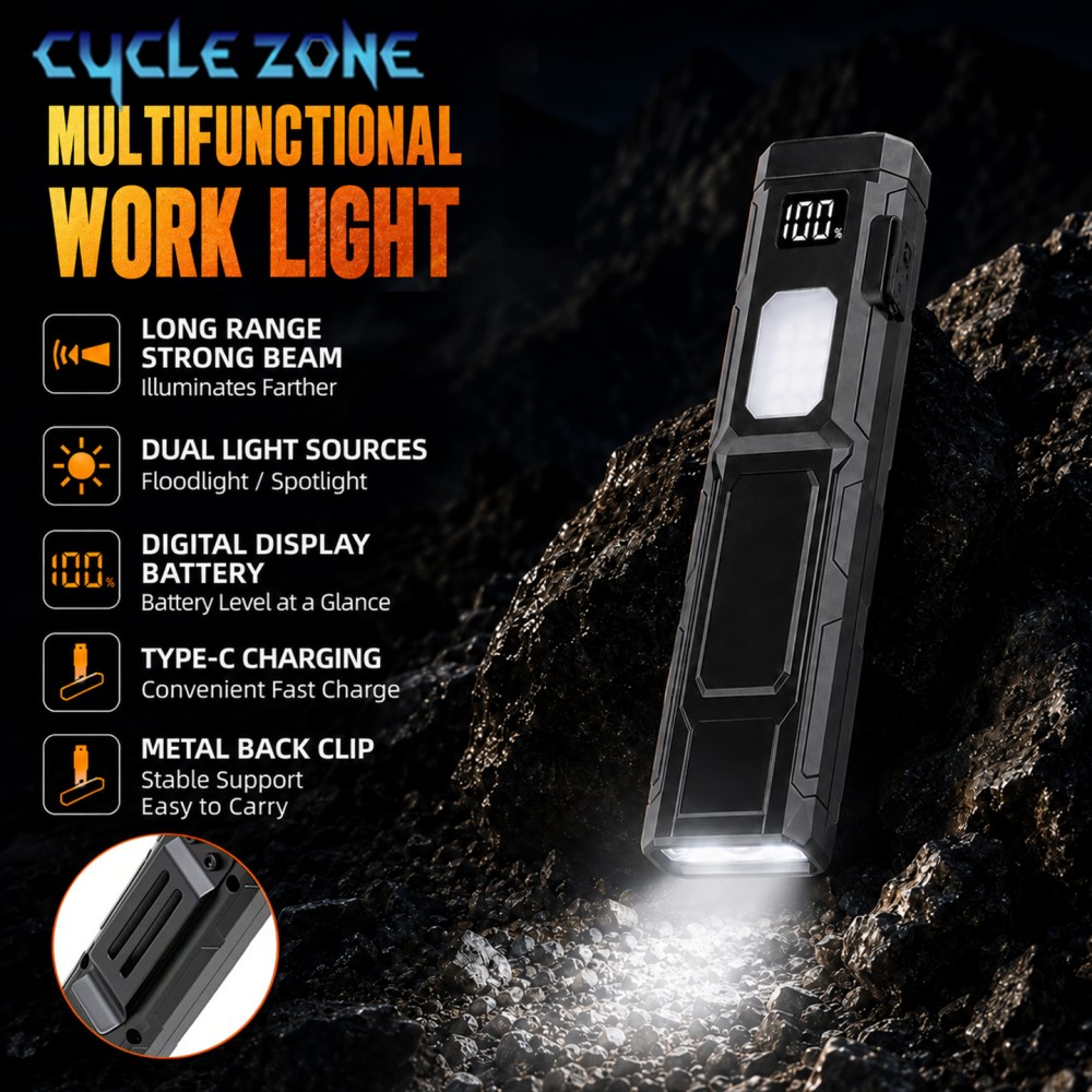 Outdoor Adventure Zone - 휴대용 포켓 LED 손전등 Type-C 충전식