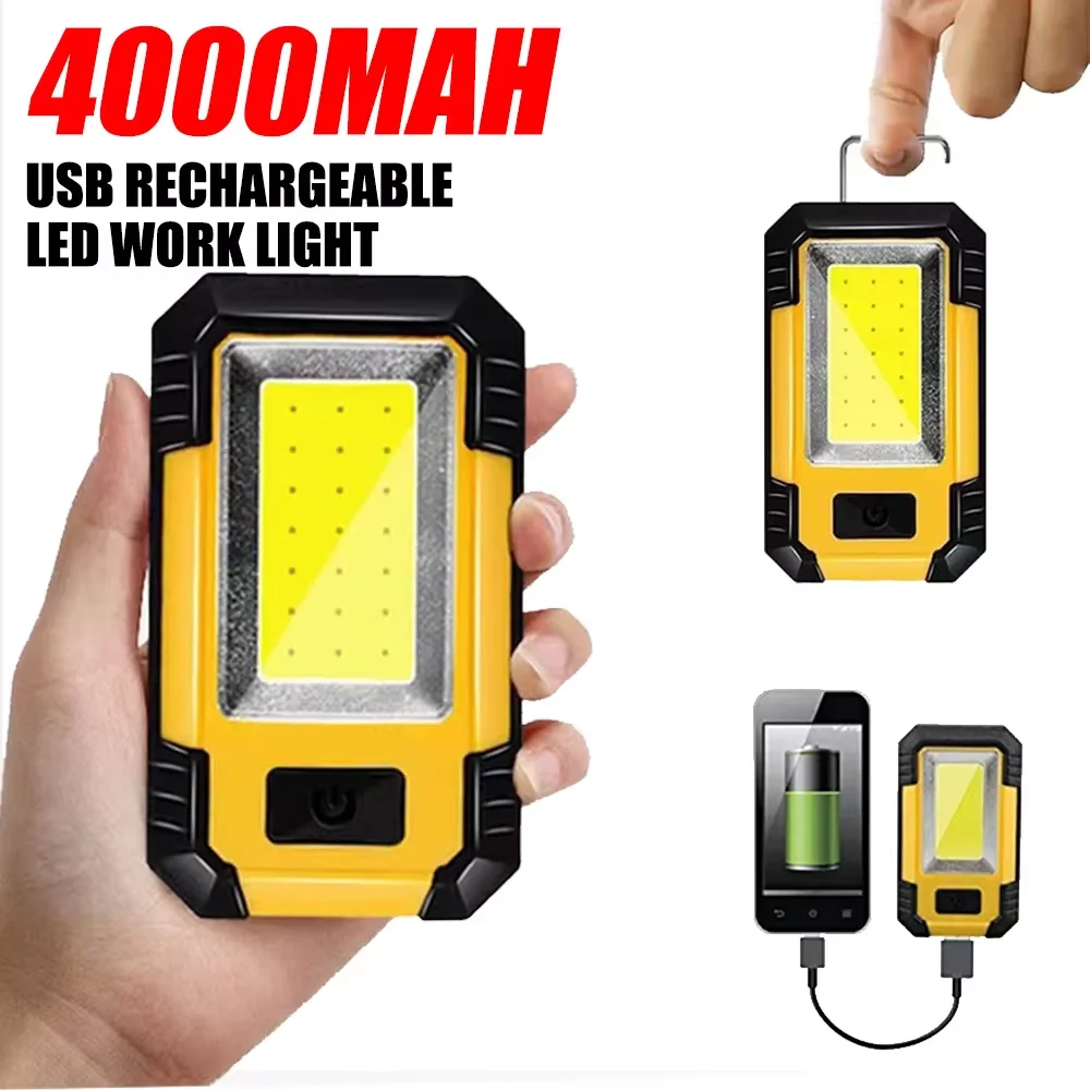 휴대용 4000mAh 충전식 작업등 초강력 COB 손전 - Outdoor Adventure Trips 리뷰 및 가격